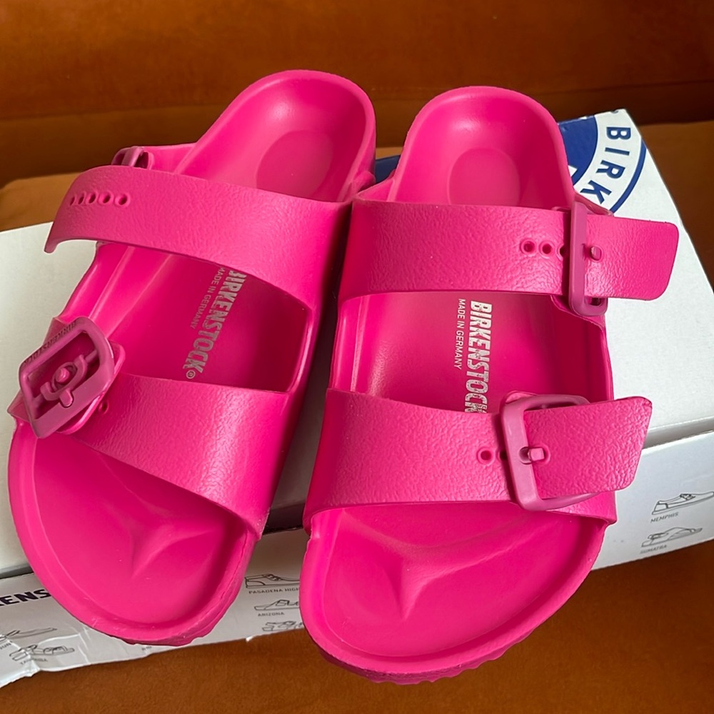 New pink Birkenstock sandals